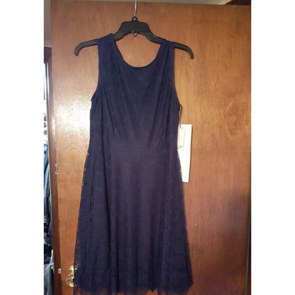 Navy blue lace dress